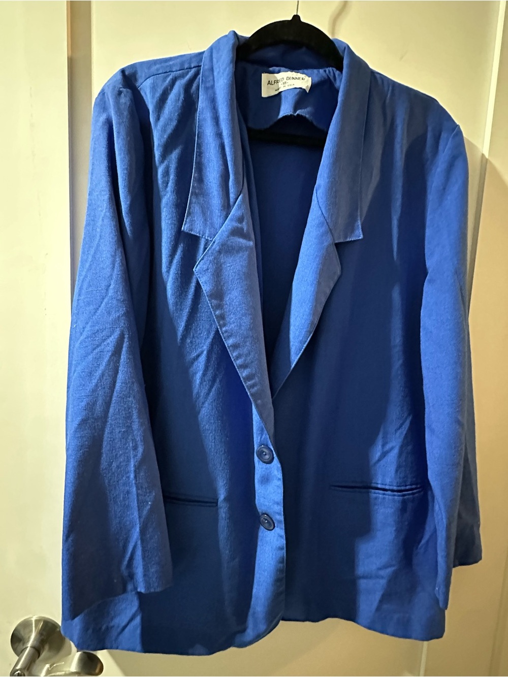 Alfred Dunner Blue Single-Breasted Blazer